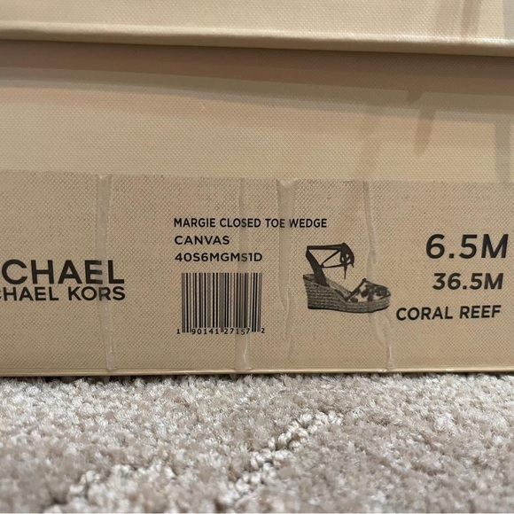 Michael Kors Orange Lace Up Wedges/Heels Size 6.5 - Picture 8 of 9